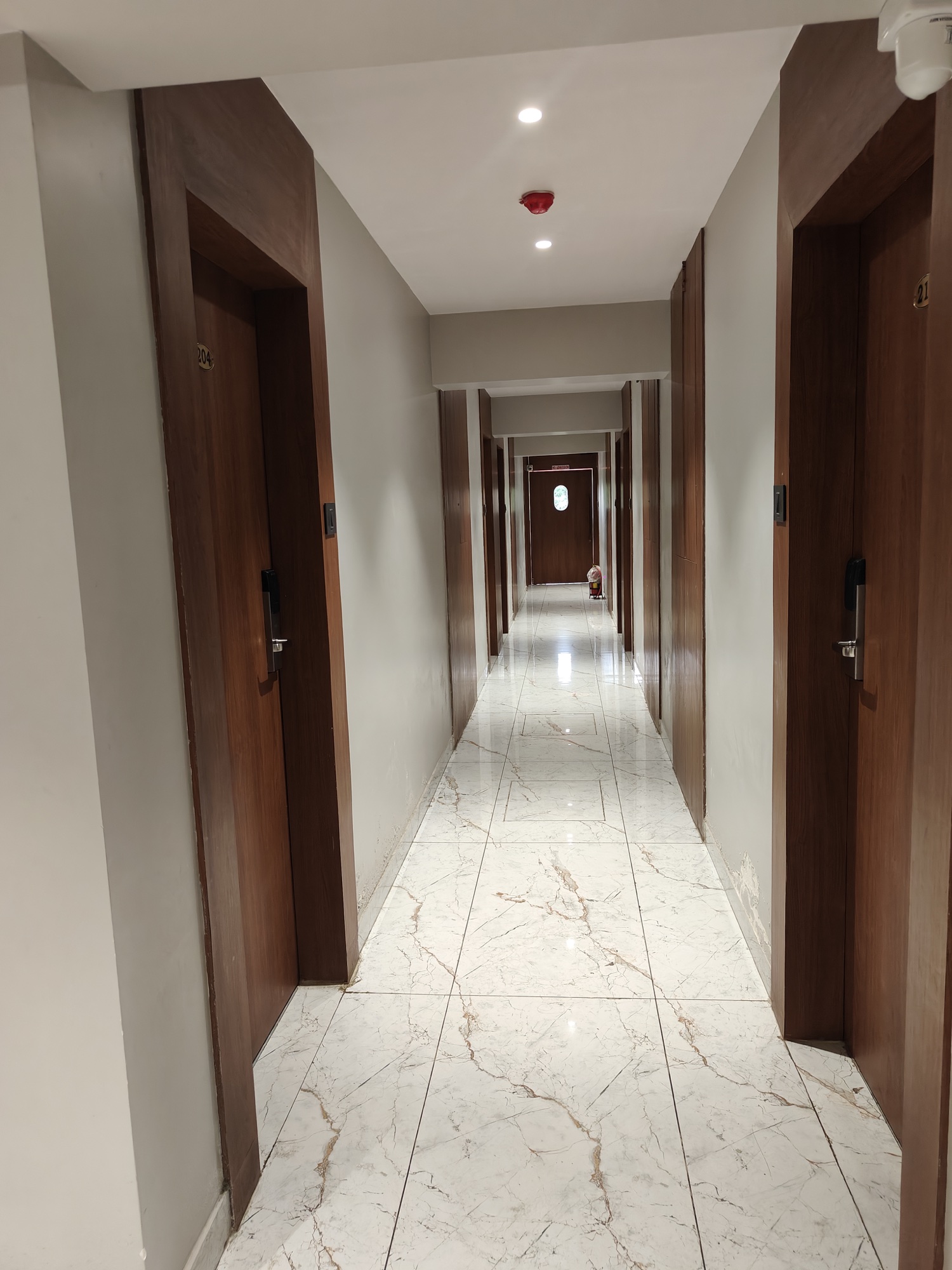 Corridor to the guest rooms